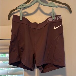 Nike Brown Athletic Shorts with Elastic Waistband
